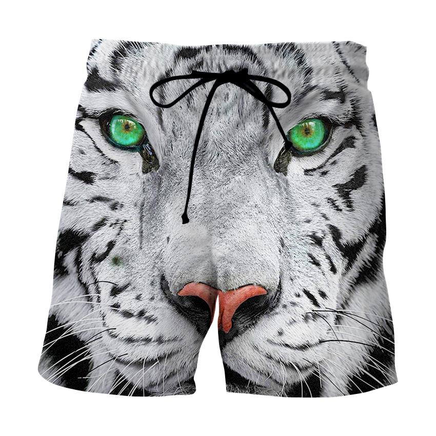 Mens Summer Beach Board Shorts Beach Boxer Trunks 3D Wolf Print Boardshorts Men Casual Short Bermudas Masculina