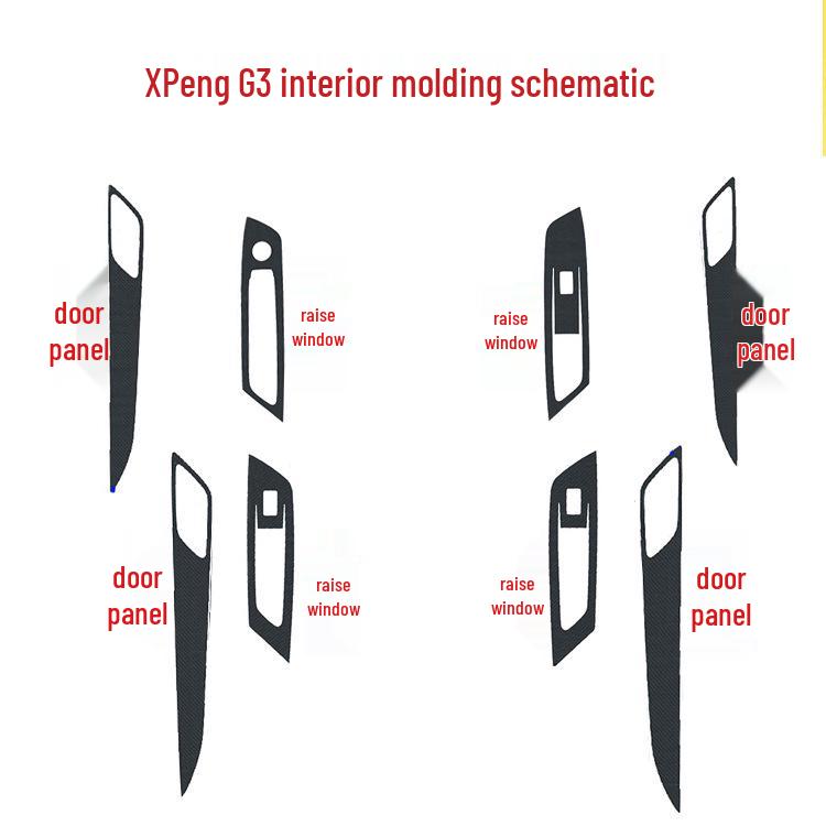 Xpeng G3 Carbon Fiber Door Panel Anti-Scratch Sticker