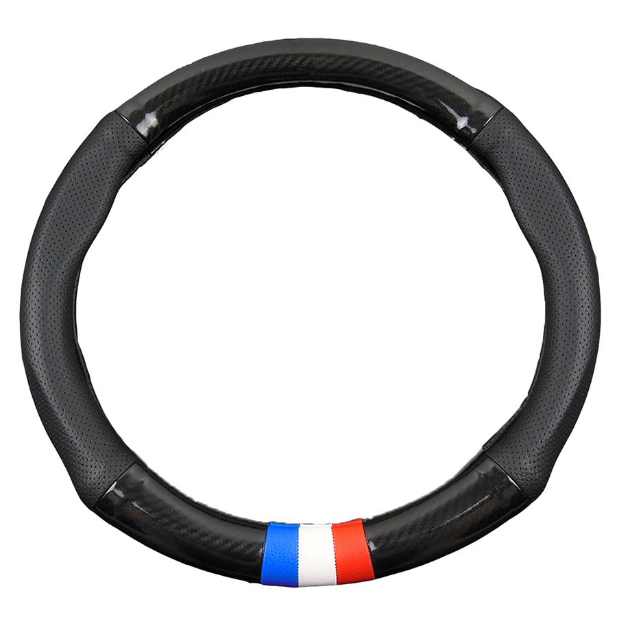 Premium 15Inches/38CM Black Leather Steering Wheel Cover Universal Product 38CM чёрный