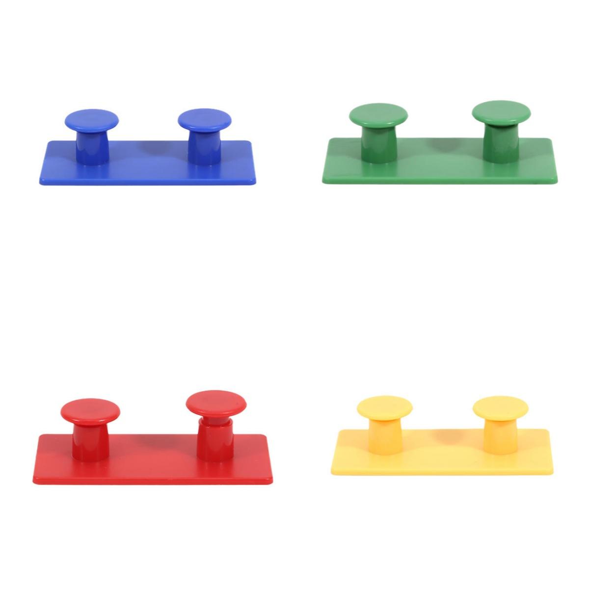 

4pc Building Block Hooks Wall-mounted Organizer For Keys Coats Hats Bags Scarves And Small Accessories For Home Use Utility Hooks One Size