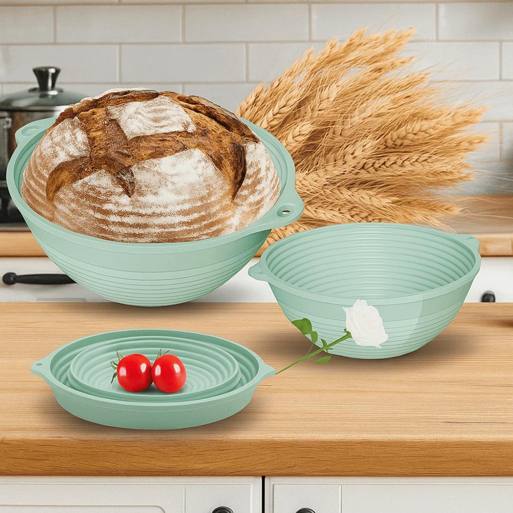 Silicone Bread Proofing Basket Round/Oval Dough Fermentation Basket Dough Proofing Bowl  Sourdough