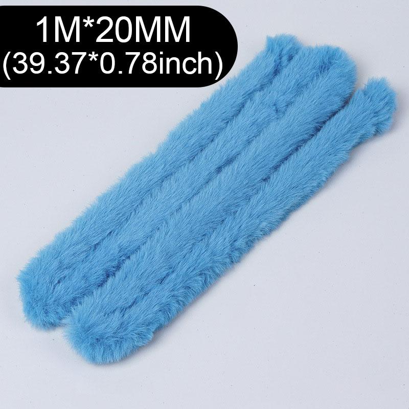 1m 20mm Plush Stuffed Rabbit Plush Iron Wire Strip Stick Furry Hand Craft Diy Miniature Animals Pets Fluffy Toys Twisting Sticks