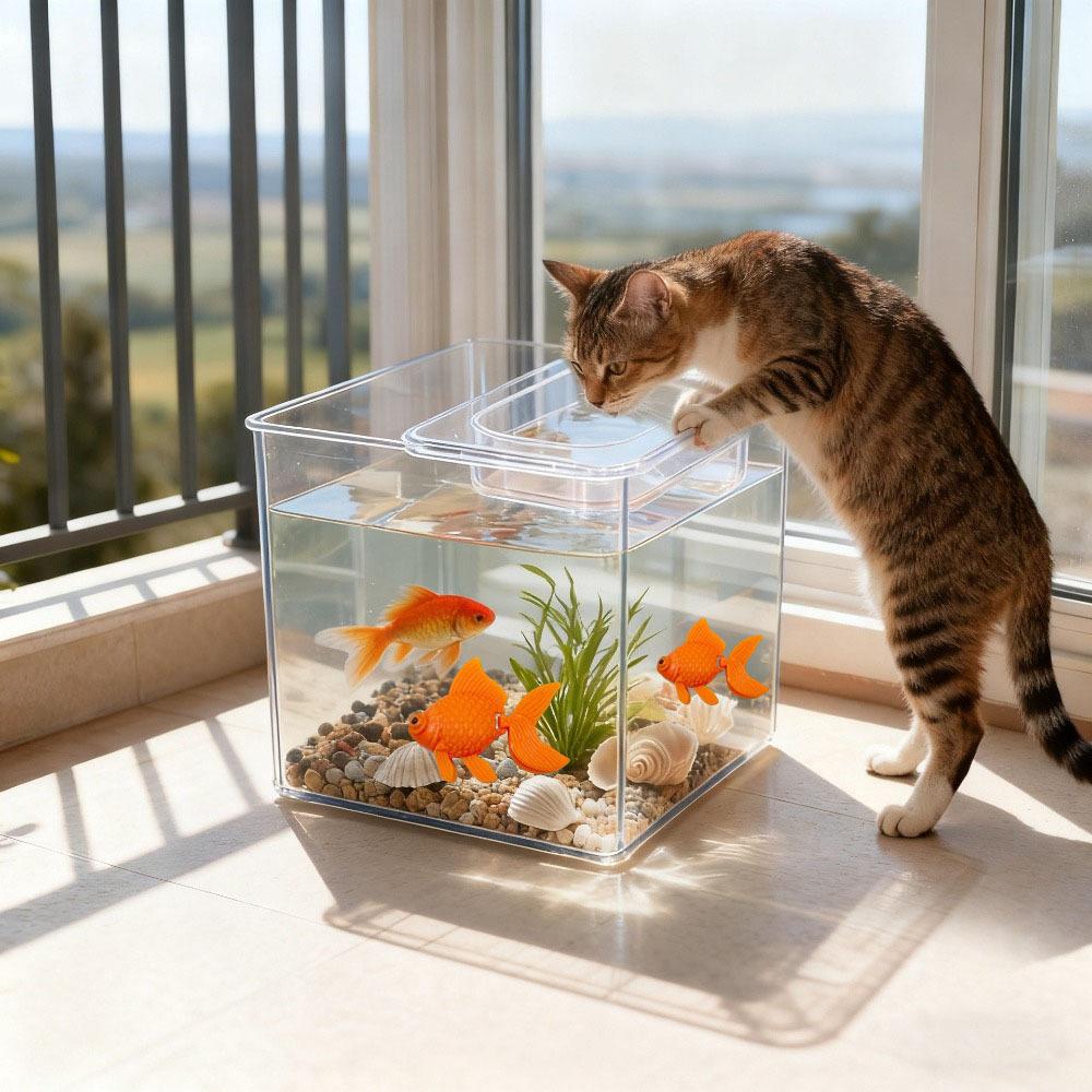 1pcs [Never Feed] Simulated Floating Goldfish Self-swimming Aquarium Decoration