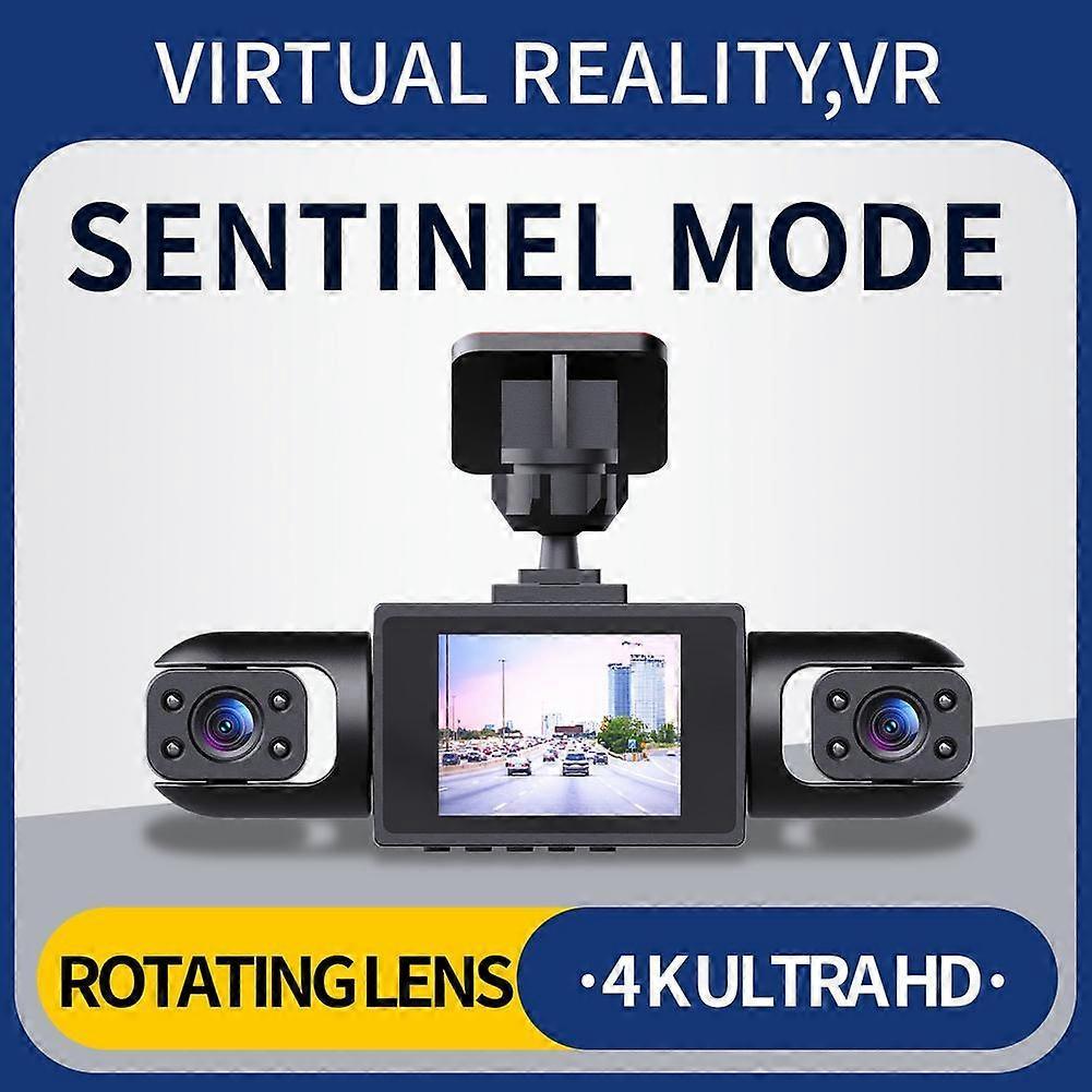 Full View Car Dashcam System 360° Panoramic Recording 4k Definition 1080p