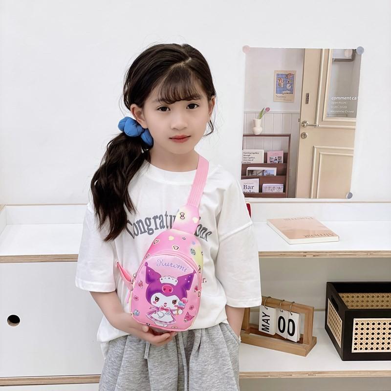 Kuromi Cartoon Kids Coin Wallet With Polyester Lining For Daily School Use