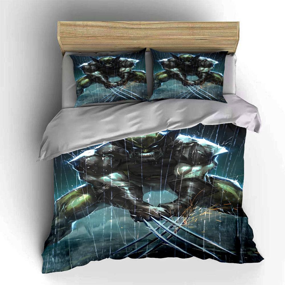 Armored figure with claws. Bedding sets Duvet cover sets Duvet covers Pillowcases(1 * Duvet Cover 2 * Pillowcases without duvet insert)