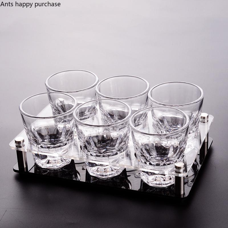 Acrylic Cup Holder White Wine Glass Set Shot Glass Set Cup Storage Rack KTV Bar Spirit Glass Cup Organizer Tumbler Holders