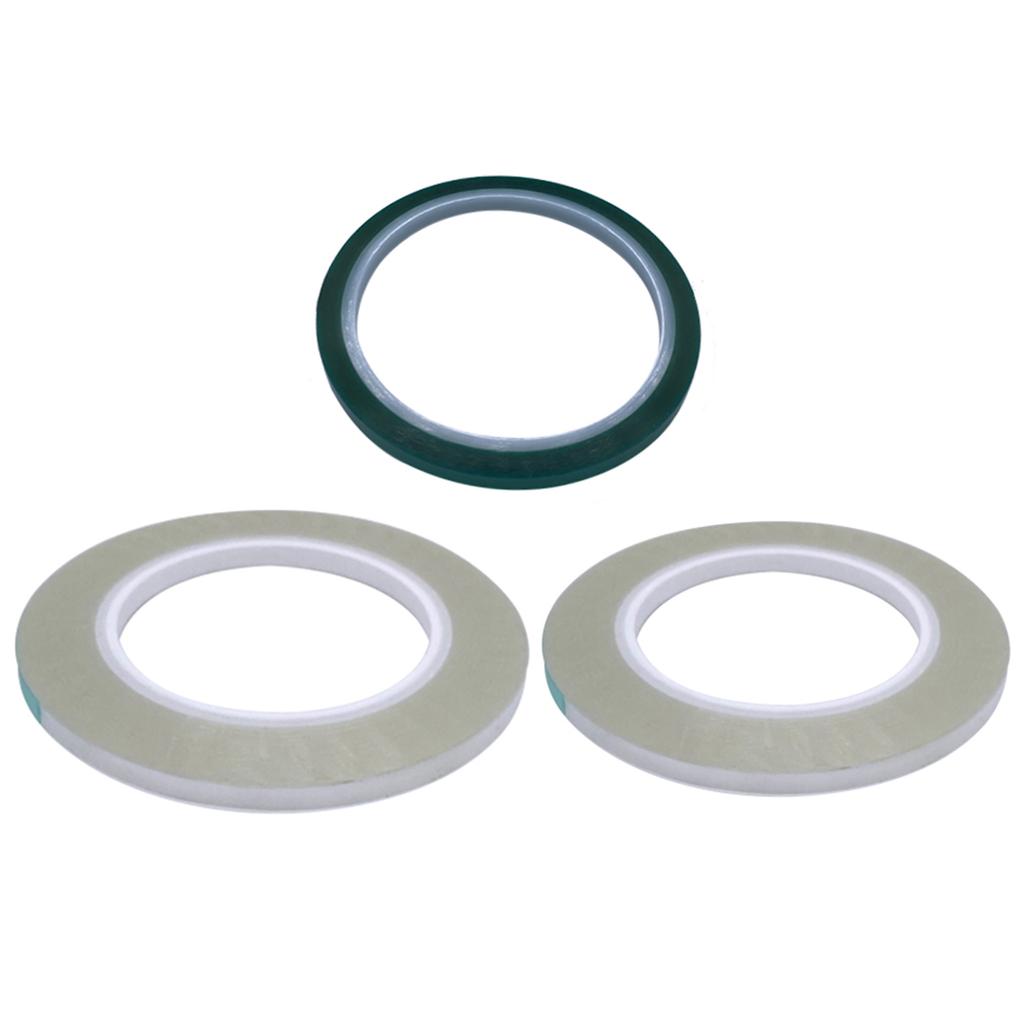 3PCS Open Reel Tapes Leader Tape 1 Green Color and 2 Transparent Set