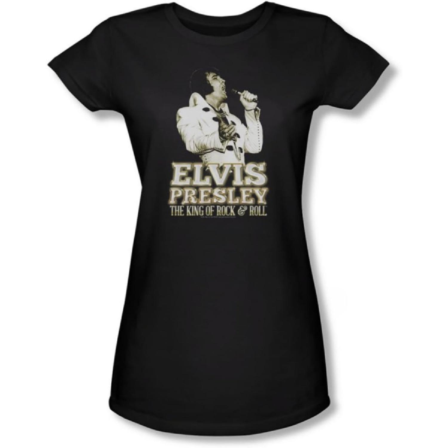 Elvis Presley - Womens Golden T-Shirt in Black S чёрный