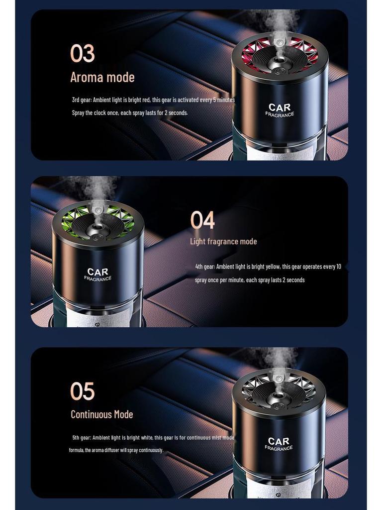 Light-Chasing Aroma Diffuser: Starry Sky Car Perfume, Smart Spray Humidifier, Automatic Interior Fragrance Generator