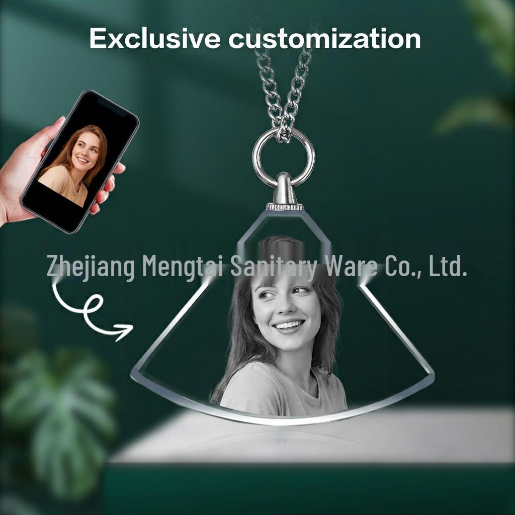 Colar com Pingente de Cristal com Foto de Animal de Estimação Gravada a Laser 3D - Presente Comemorativo