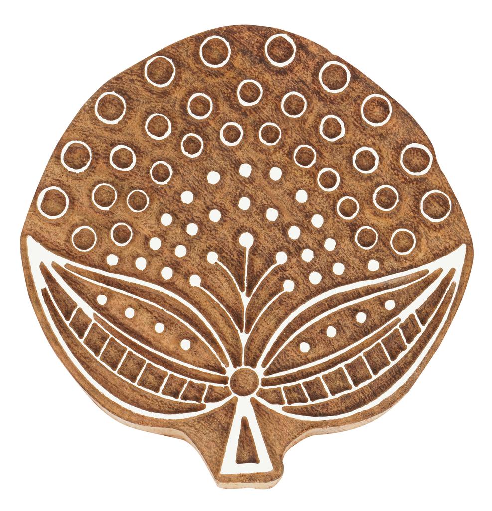 IBA Indianbeautifulart Textile Printing Block Asian Floral Leaf Motif Hand Carved Wooden Stamp Wood Block Printing