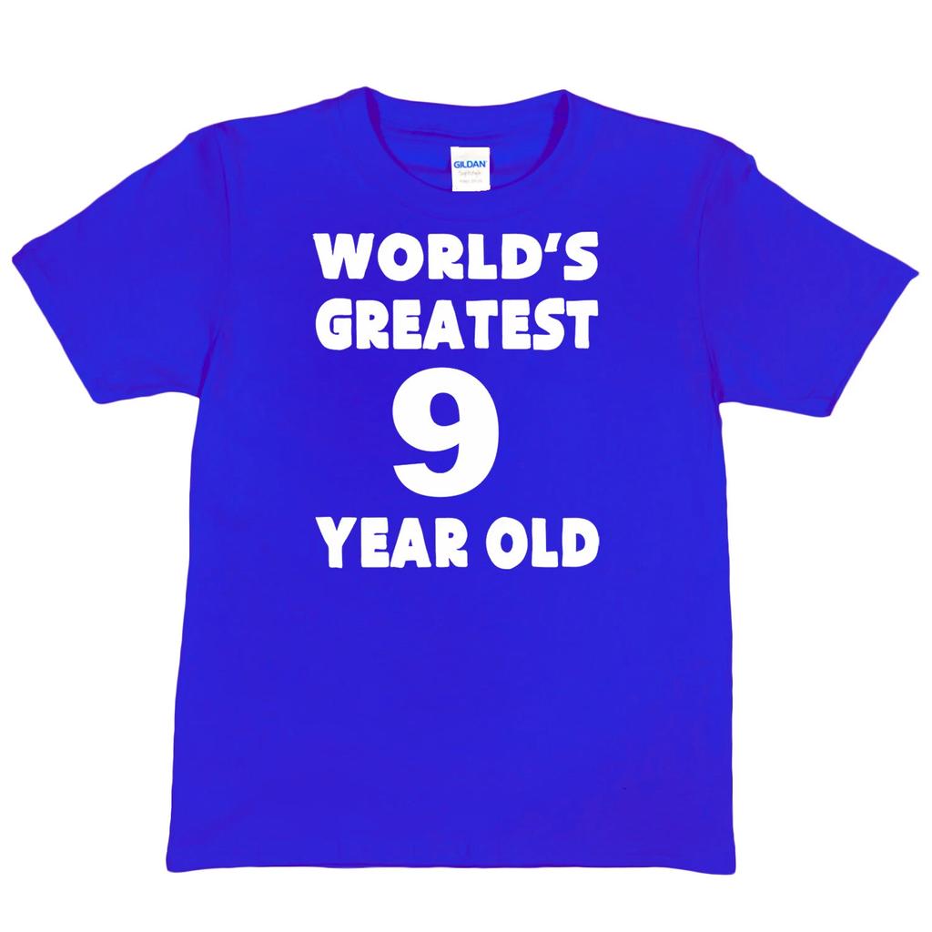 Happy Birthday Tee Age 9 Gift Worlds Greatest 9 Year Old 9th Birthday T-shirt