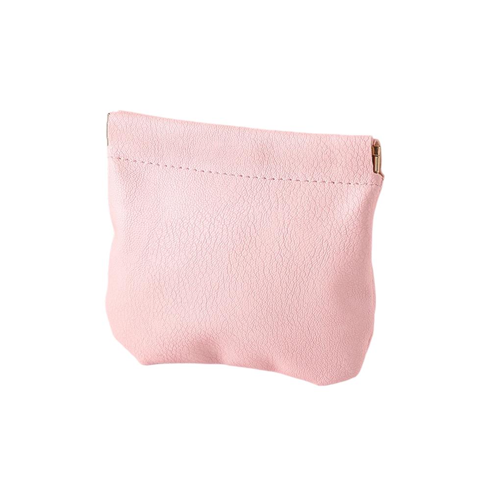 Bolsa de Cosméticos de Bolsillo, Neceser, Bolsa de Cosméticos de Bolsillo de Cuero Sin Cremallera Cierre Automático Portátil para Viaje