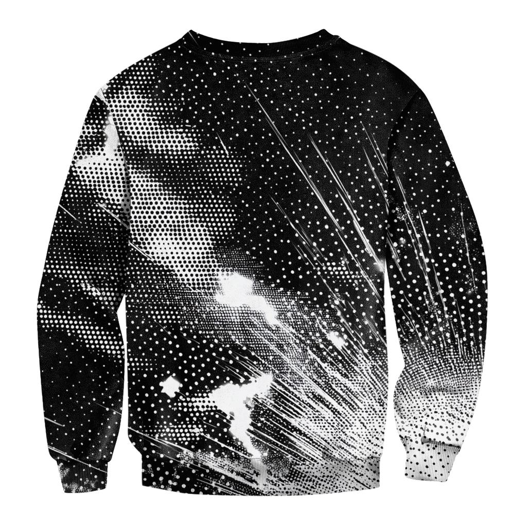 Men's Casual Fashion Printed Round Neck Pullover Sweatshirt