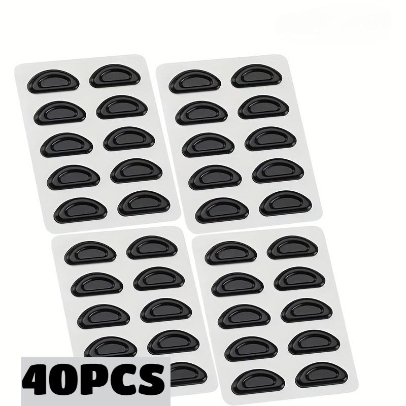 40pcs Nose Pads Super Sticky Anti Slip Eyeglass Soft Silicone Adhesive Glasses Nose Pads for Plastic Frame Glasses Sunglasses