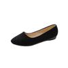 Suede single shoes women's flat bottom solid color pointed low heel lazy versatile pregnant women ladyshoes old Beijing cloth shoes large size women'
