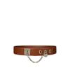 Ralph Lauren Leather Chain Padlock Wide Belt Walrblt0f320294200
