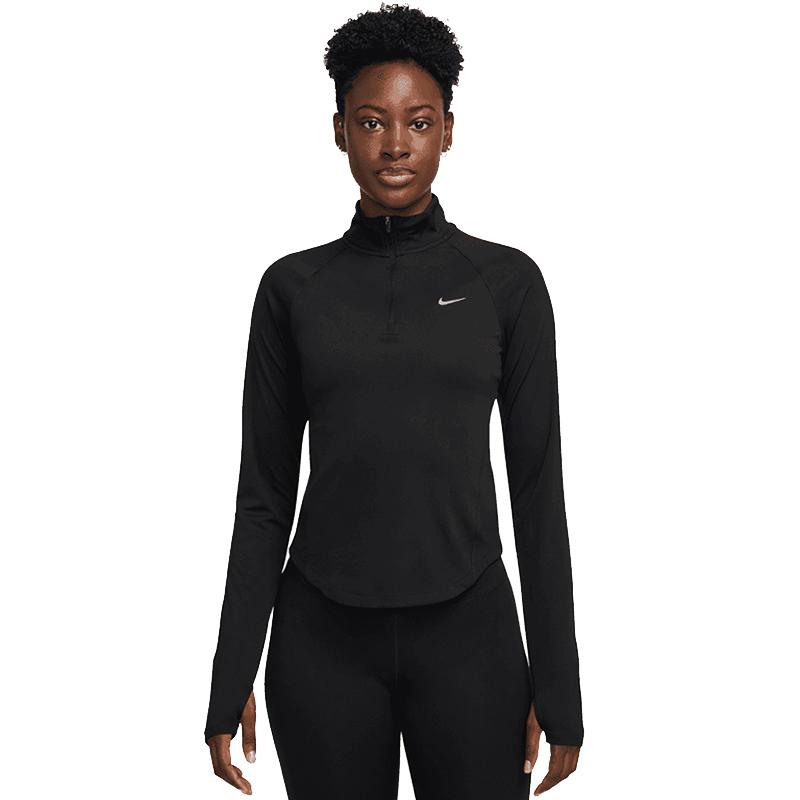 Nike Felpa Sportiva Casual Raglan Manica Lunga Collo Alto Donna Felpa Nera HV2843010