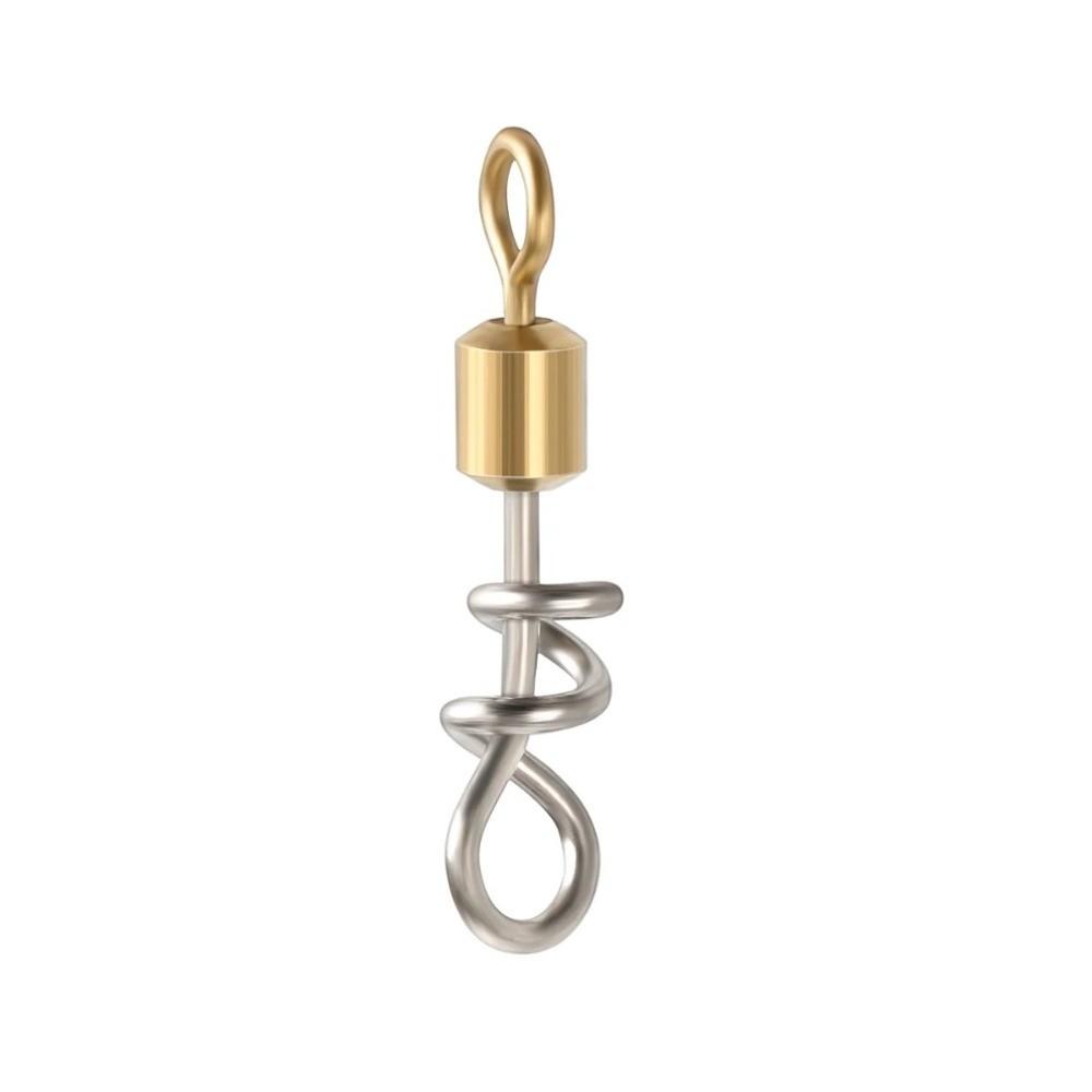 20pcs Fast Snap Design Fishing Swivel Connector Spiral Swivel Lure Hook Tackle  Saltwater Fishing