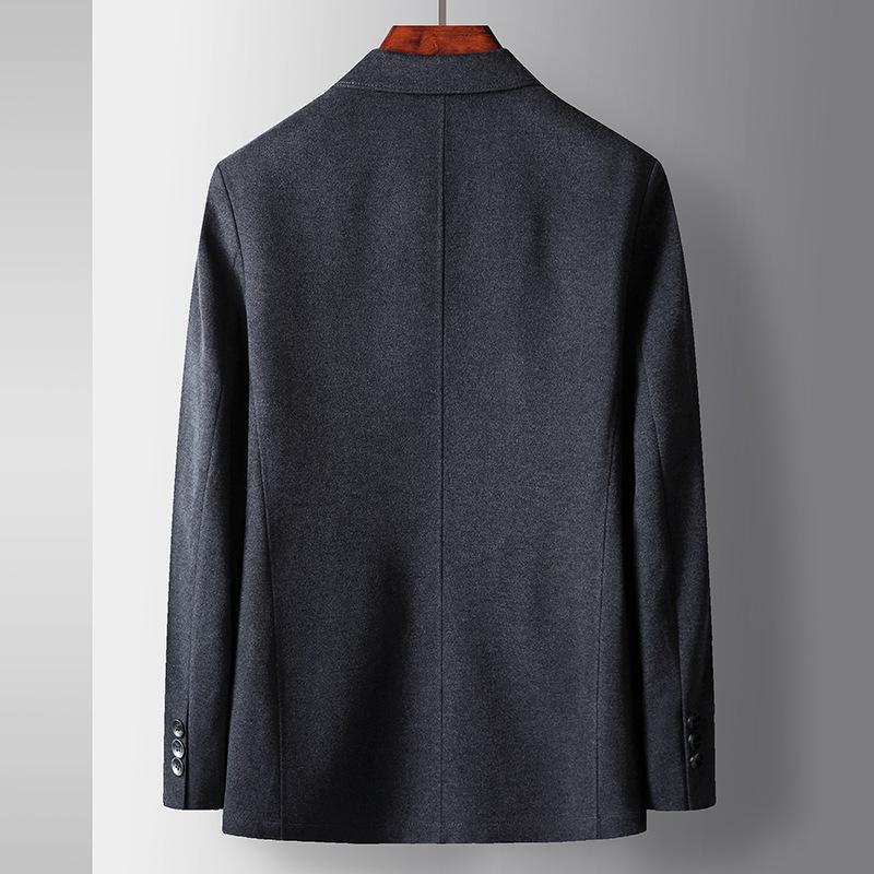 Spring and Autumn Light Luxury Business Single West Middle-aged and Young People Solid Color Thickened Knitted Suit Jacket