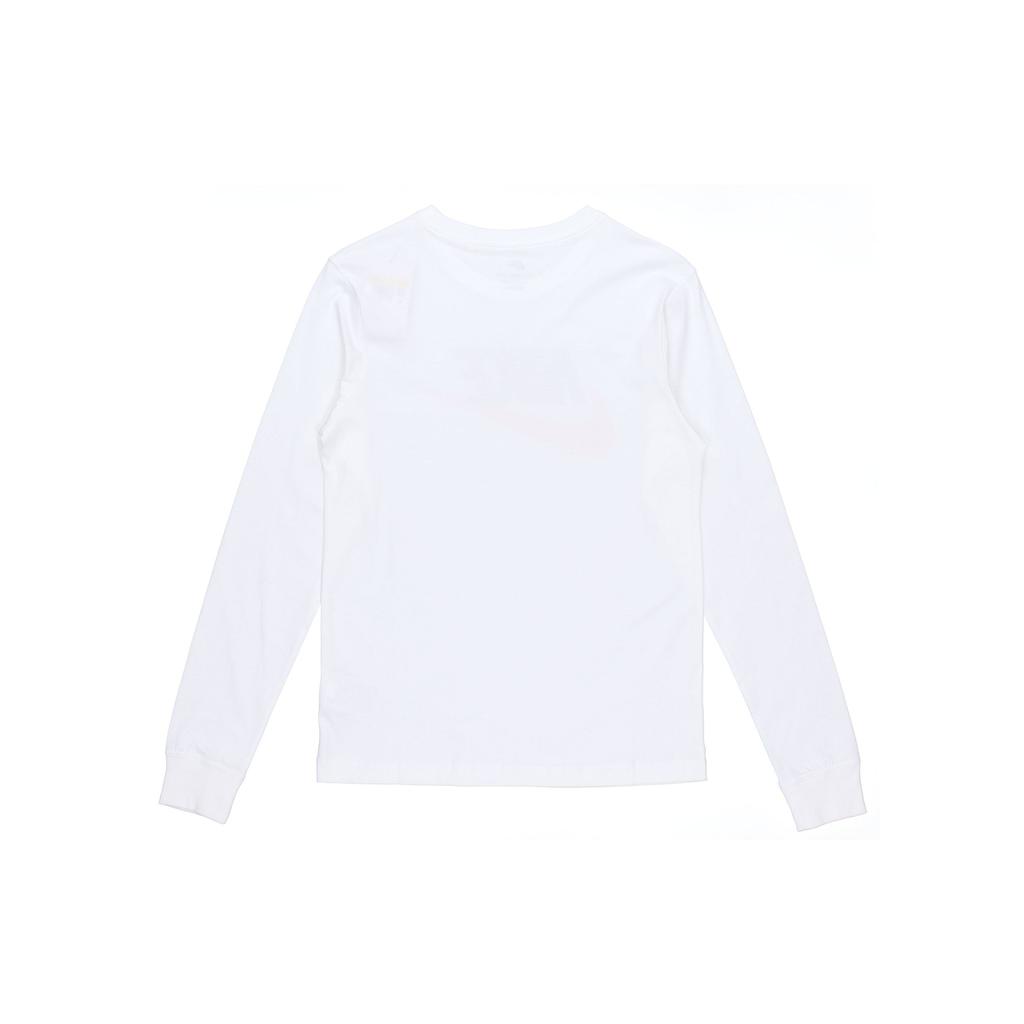 Nike Sportswear Futura Icon Logo Print Casual Crew Neck Long Sleeve T-Shirt Men Tops White CI6292-102