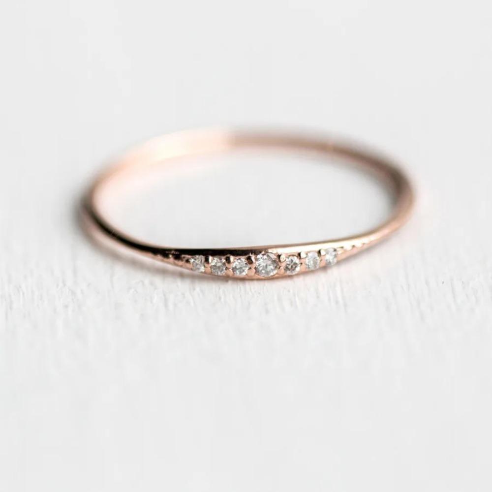 Clearance Sale Women Rings Rose Gold/Sliver/Gold Rhinestone Crystal Finger Jewelry for Female Ladies Wedding Engagement Gifts