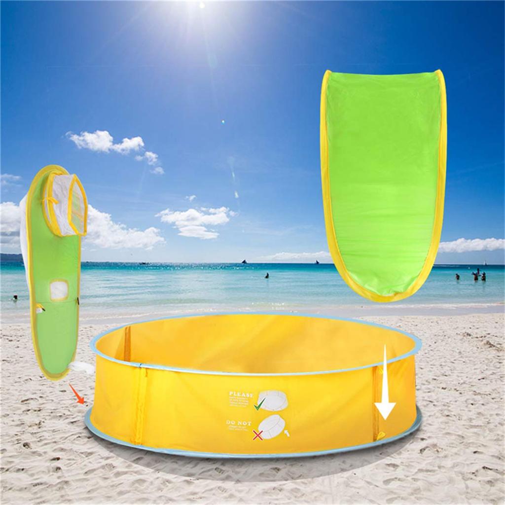 Beach Tent Portable Play Tent Paddling Pool Automatic Speed Open Children Swimming Pool