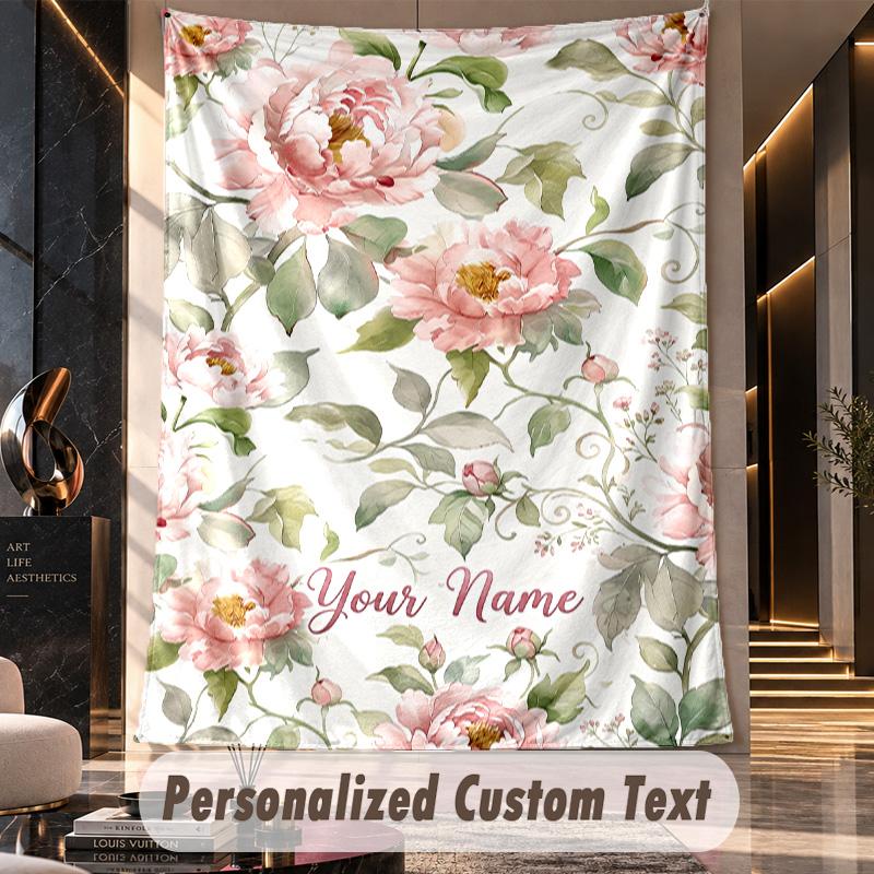 Floral Elegance 16 Theme Wall Tapestry Customized With Name Text Personalized Hanging Tapestry For Bedroom Living Room Decor
