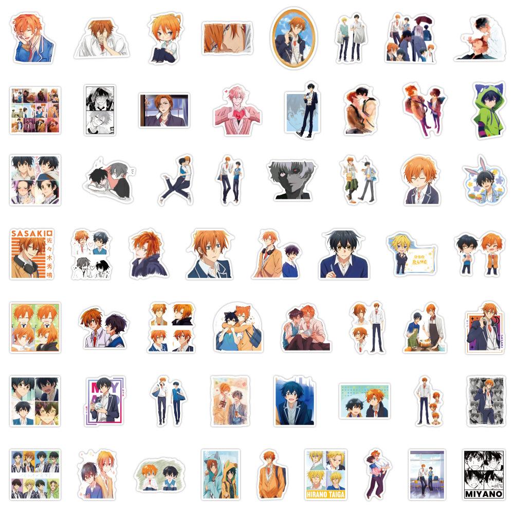 55/110 New Anime Sasaki and Miyano Doodle Stickers Decorative Notebook Stickers