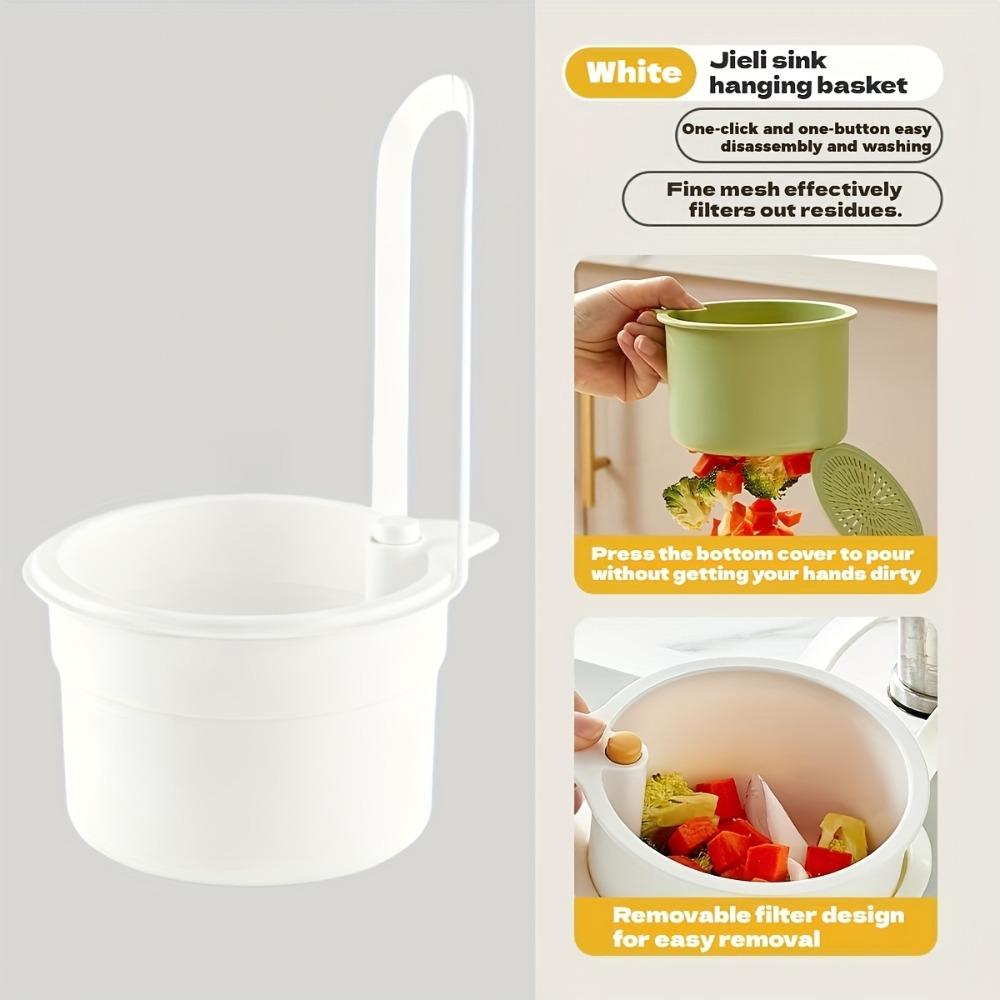 Hanging Water Drain Basket for Kitchen Sink Multi-functional Tool for Draining and Screening Ingredients