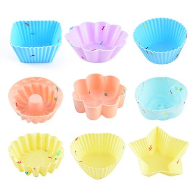 5/9 Stücke Silikon Kuchen Form Multi-Form Muffin Cupcake Backen Formen Küche Werkzeug