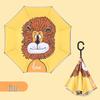 MAYDU Kids Lion Reverse Double-Layer Sun & Rain Umbrella