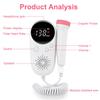 2.5MHz ABS Plastic Baby Heart Rate Monitor Pregnant Women Fetal Heart Rate Meter Household Baby Fetal Doppler Heartbeat Detector White