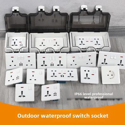 British Standard Outdoor Waterproof IP66 Socket with European/German Standard Rainproof Box