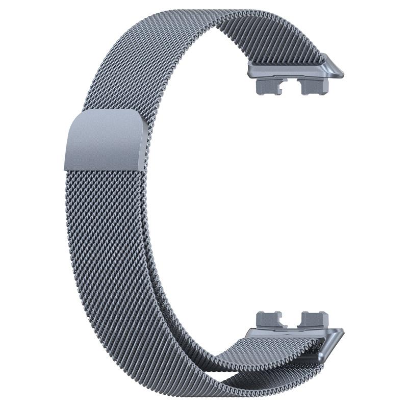 

Mlianese Loop For Huawei Band 10 Smartwatch Magnetic correa Ремешки для наручных часов Металлический браслет из нержавеющей стали Huawei Band 9 8 ремешок For huawei band 10/9/8 серый