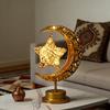 2026 Ramadan Iron Art Moon LED Lights Eid Mubarak Decoration Ramadan Kareem Party Hanging Star Light Islamic Muslim Supplies