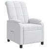 Recliner Chair White Fabric