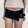Japanese Button Irregular Design Low-rise Shorts Street Slim-fitting and Thin Sexy Versatile Hot Pants Women