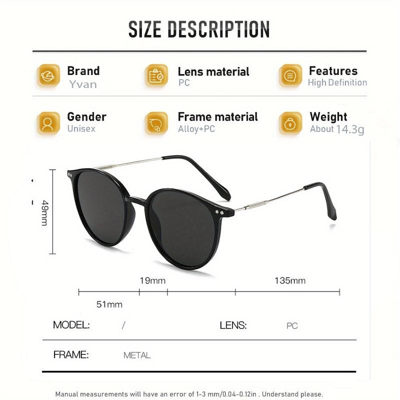 2pcs New European and American Fashion Sunglasses UV400 Women's Dustproof Glasses Driving Sunglasses Metal