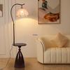 Modern Dual Purpose Floor Lamp and Coffee Table for Living Room or Bedroom