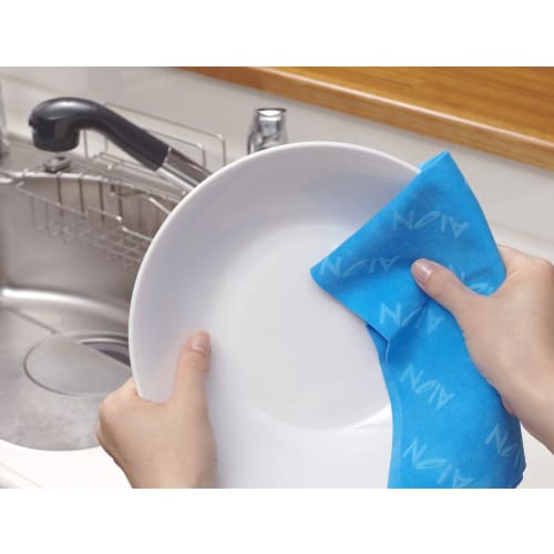Aion Absorbent Sponge Cloth, Blue, 43 x 22.5 cm, Instantly Restores Absorbency When Squeezed, Perfect for Wiping Water Droplets, Dish Wiping, and Drai