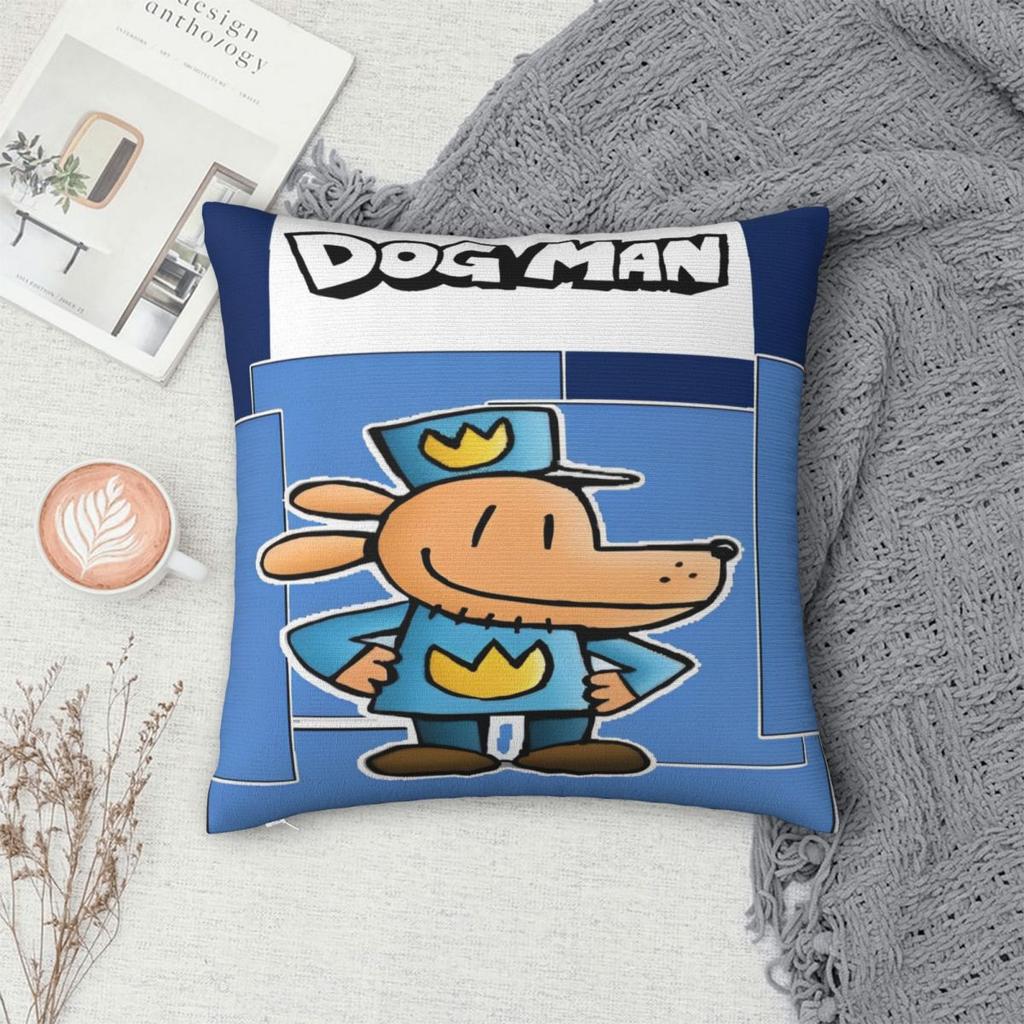 Home Decor Dog Man Pillowcases Accessories Pillow Cover Zippered Multi Size