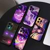 Oshi No Ko A-Anime Cute Phone Case For iPhone 16,15,14,13,12,17,Pro Max,Plus Silicone Black Case