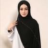 Glitter Shimmer Edge Stretch Shawl Soft Headband Turban New Headscarf  For Women