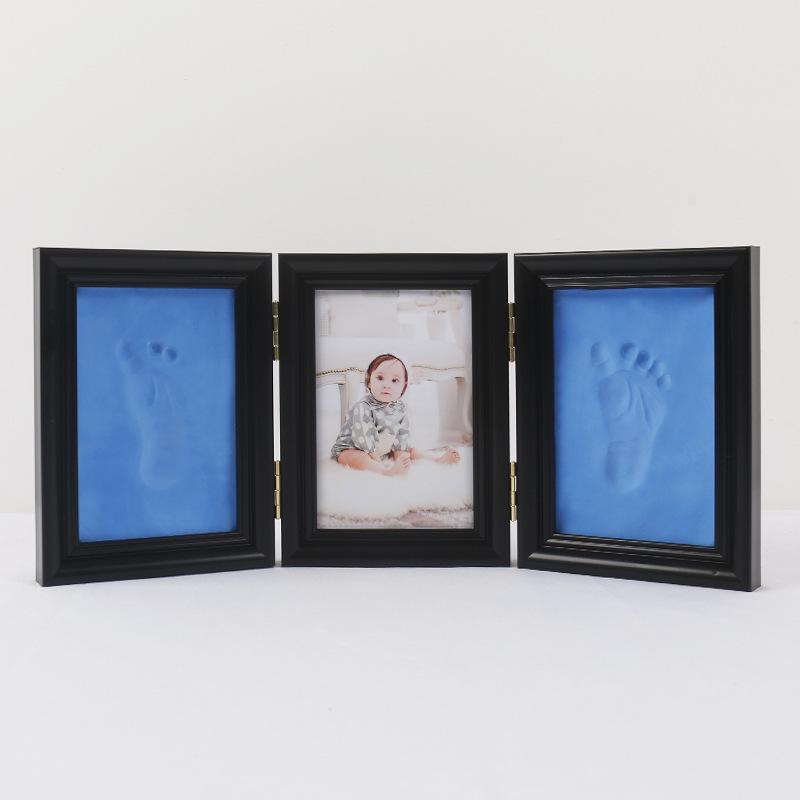 Baby Hand & Footprint Clay Photo Frame for Newborns - Perfect Keepsake for First Birthday and Milestones