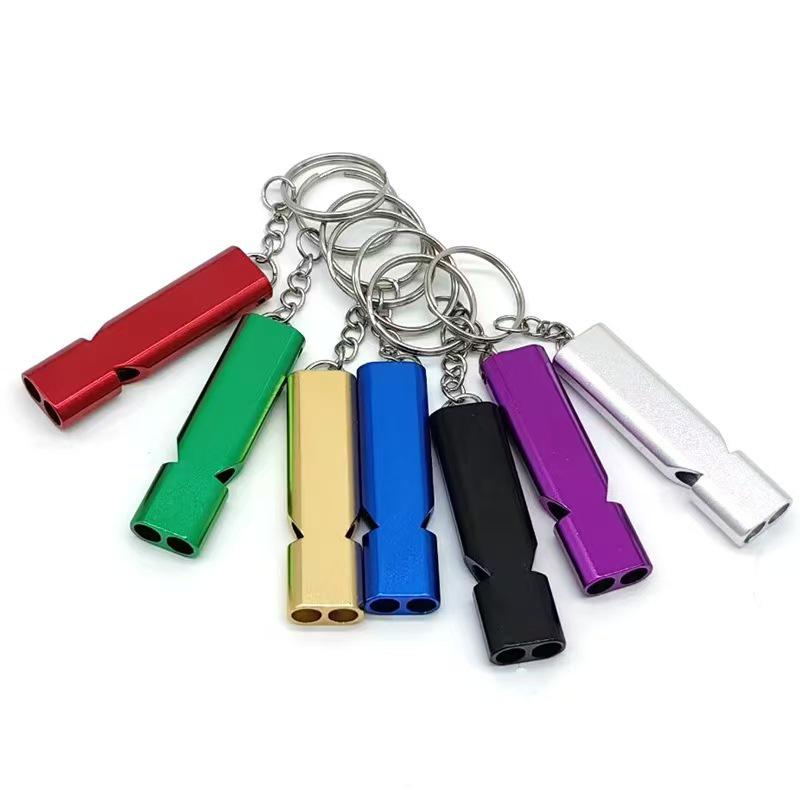 Aluminum Dual-Frequency Survival Whistle EDC Tool