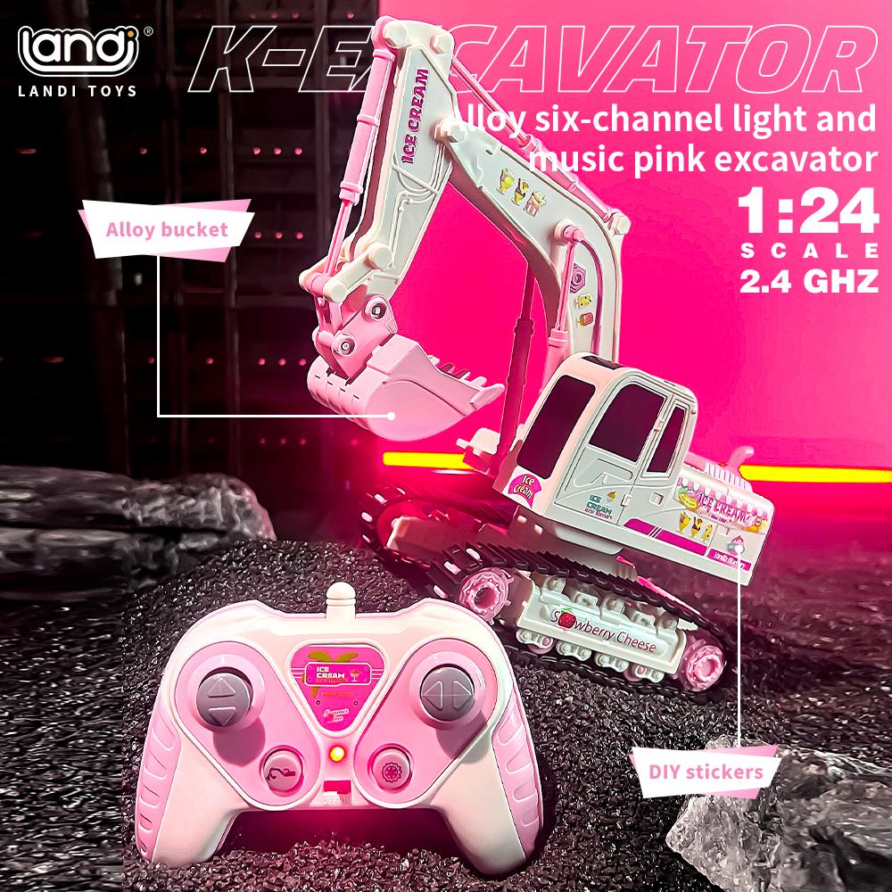 High-Quality 1:24 High-Quality Colorful Remote-Control High-Quality Excavator High-Quality Toy - High-Quality Suitable High-Quality For High-Quality