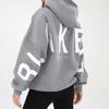 Felpa con cappuccio unisex in velluto e cotone 2025 Europe Cross TK Plus - Versatile per l'autunno, Stampa con lettere grandi