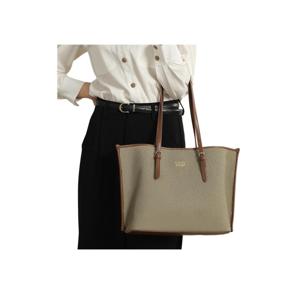 New Disney Mickey Series Synthetic Leather Tote One Shoulder Handbag Regular Women's Brown DHF41131-A